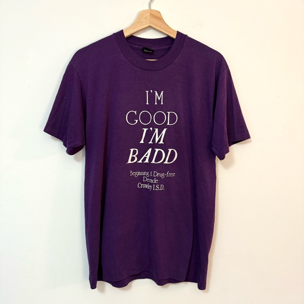VTG 90s Screen Stars Best Anti-Drug School Program Single Stitch Graphic Tee